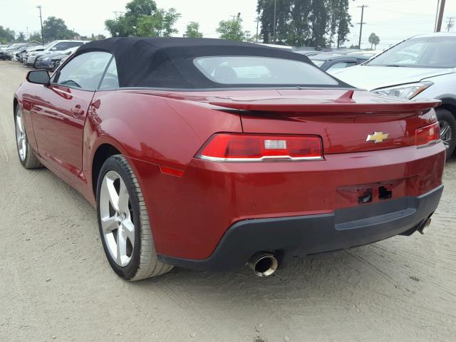 2G1FK3DJ6F9109983 - 2015 CHEVROLET CAMARO 2SS RED photo 3