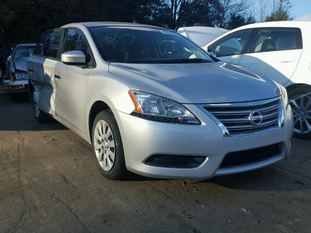 3N1AB7AP6EY253620 - 2014 NISSAN SENTRA S SILVER photo 1