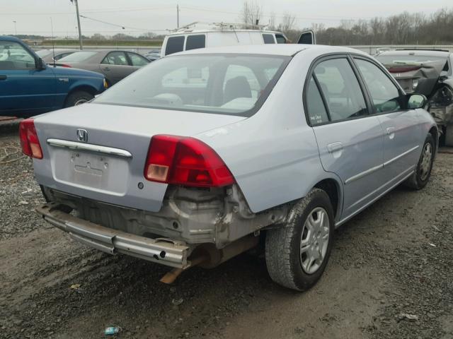 1HGES16502L080900 - 2002 HONDA CIVIC LX GRAY photo 4