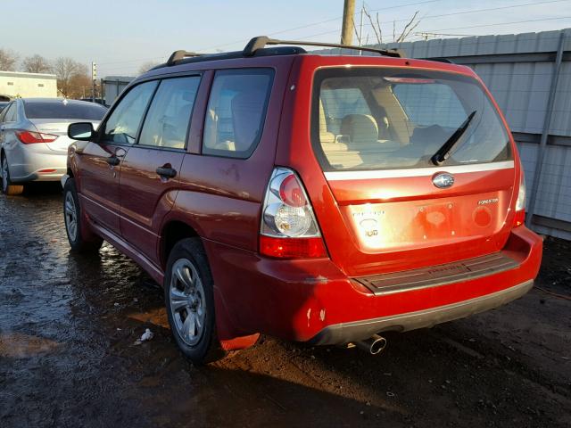 JF1SG63697H704108 - 2007 SUBARU FORESTER 2 MAROON photo 3