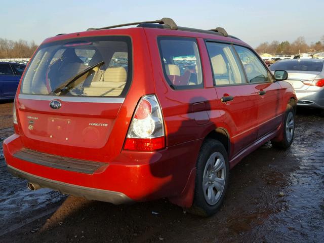 JF1SG63697H704108 - 2007 SUBARU FORESTER 2 MAROON photo 4