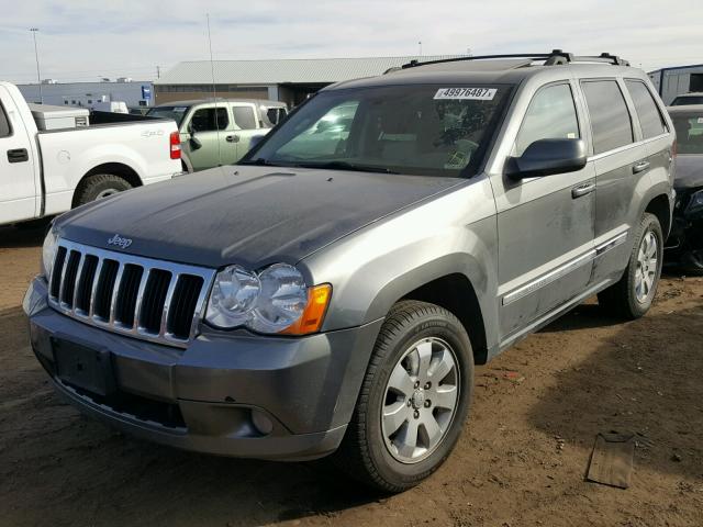 1J8HR58268C174492 - 2008 JEEP GRAND CHER GRAY photo 2