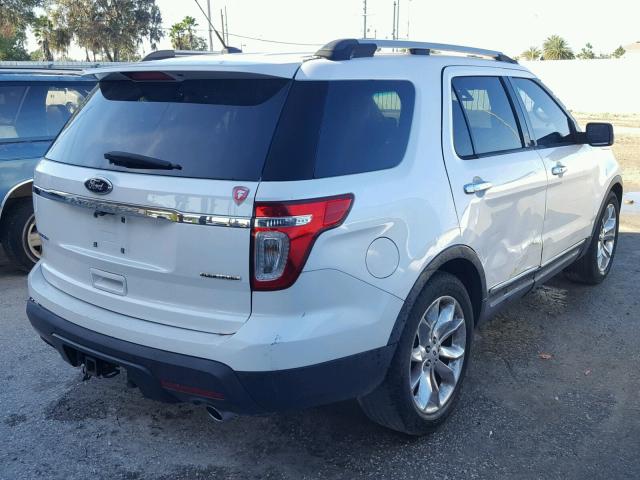 1FM5K7F88DGB68435 - 2013 FORD EXPLORER L WHITE photo 4