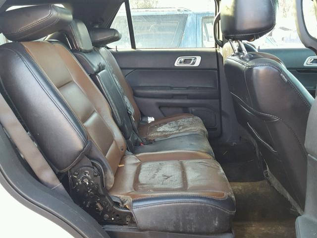 1FM5K7F88DGB68435 - 2013 FORD EXPLORER L WHITE photo 6