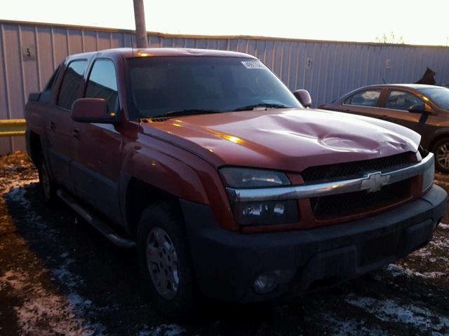 3GNEK13T63G180135 - 2003 CHEVROLET AVALANCHE ORANGE photo 1