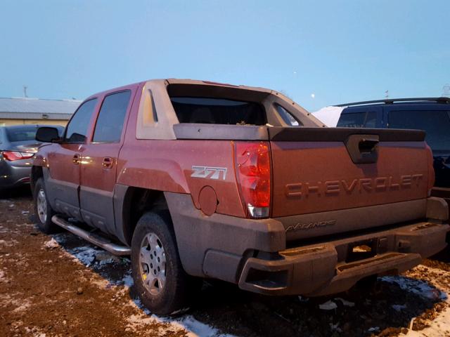 3GNEK13T63G180135 - 2003 CHEVROLET AVALANCHE ORANGE photo 3