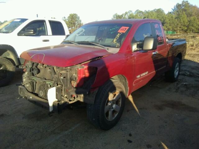 1N6BA06A26N576705 - 2006 NISSAN TITAN XE RED photo 2