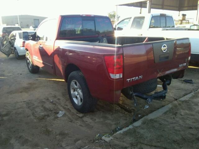 1N6BA06A26N576705 - 2006 NISSAN TITAN XE RED photo 3