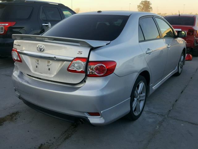 5YFBU4EE4DP165845 - 2013 TOYOTA COROLLA BA SILVER photo 4