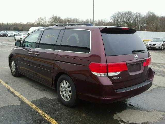 5FNRL384X8B055107 - 2008 HONDA ODYSSEY EX MAROON photo 3