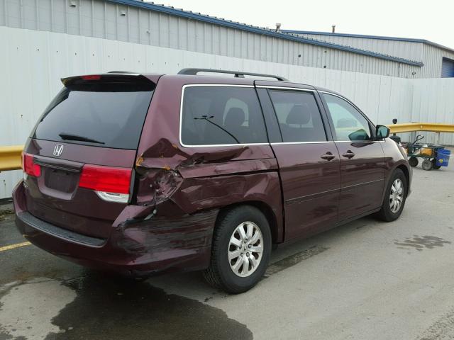 5FNRL384X8B055107 - 2008 HONDA ODYSSEY EX MAROON photo 4