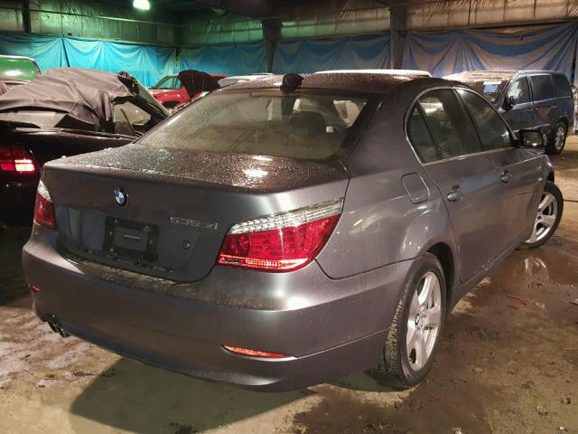 WBANV93558CZ65074 - 2008 BMW 535 XI GRAY photo 4