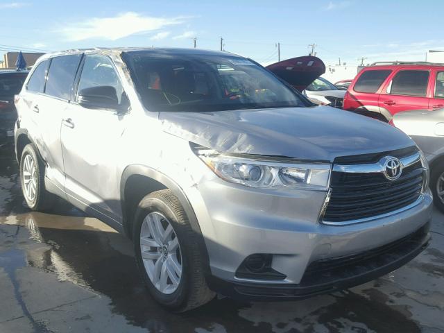 5TDZKRFH6GS186041 - 2016 TOYOTA HIGHLANDER SILVER photo 1