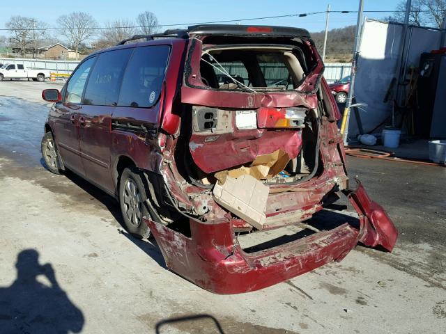 5FNRL18934B075371 - 2004 HONDA ODYSSEY EX MAROON photo 3