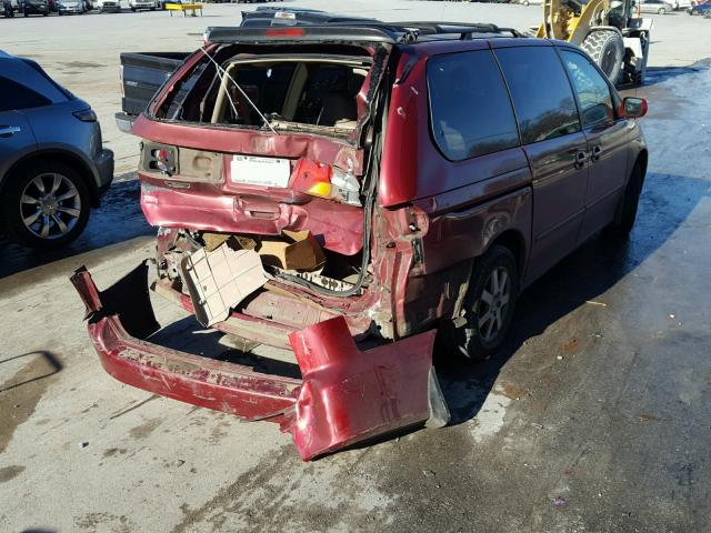 5FNRL18934B075371 - 2004 HONDA ODYSSEY EX MAROON photo 4