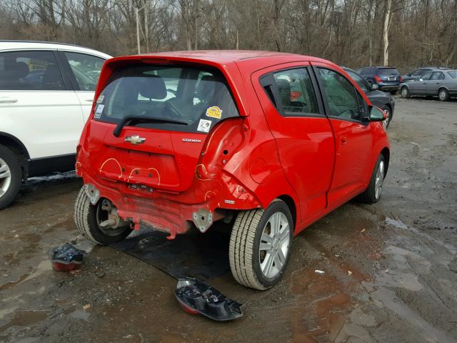 KL8CD6S93EC561761 - 2014 CHEVROLET SPARK 1LT RED photo 4