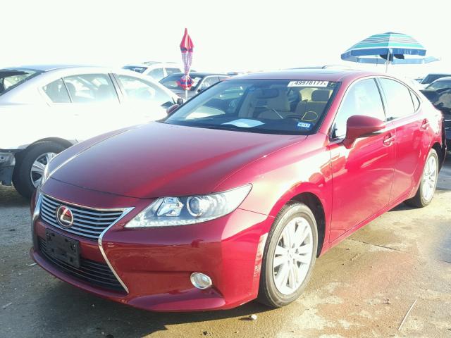 JTHBK1GG9E2093171 - 2014 LEXUS ES 350 RED photo 2