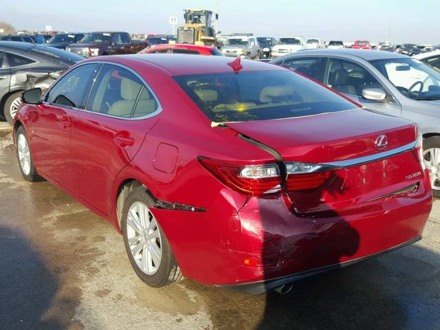 JTHBK1GG9E2093171 - 2014 LEXUS ES 350 RED photo 3