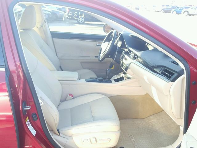 JTHBK1GG9E2093171 - 2014 LEXUS ES 350 RED photo 5