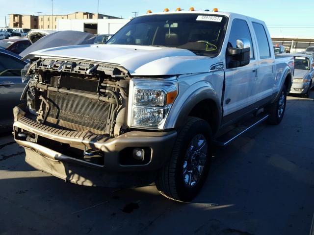 1FT7W2BT5CED15822 - 2012 FORD F250 SUPER WHITE photo 2