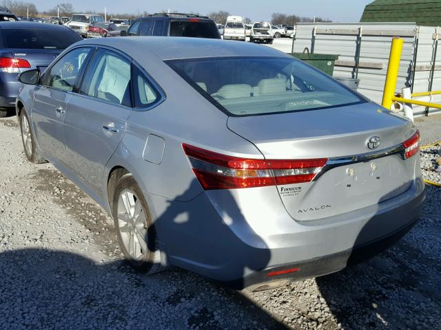 4T1BK1EB7EU100210 - 2014 TOYOTA AVALON BAS SILVER photo 3