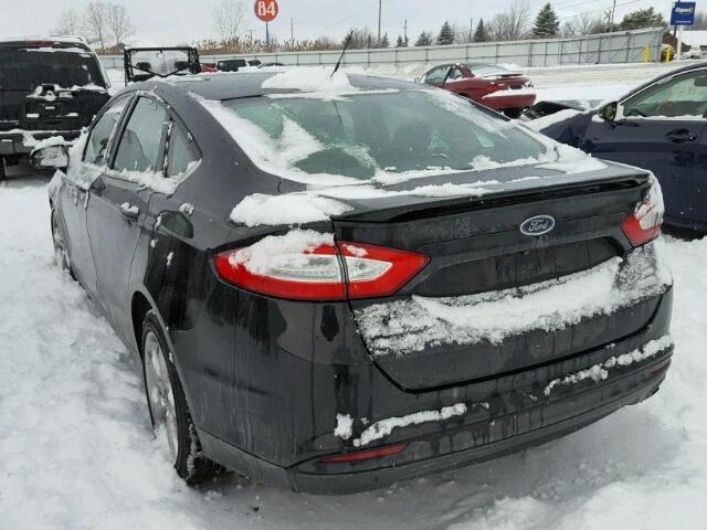 1FA6P0HD5E5374908 - 2014 FORD FUSION SE BLACK photo 3