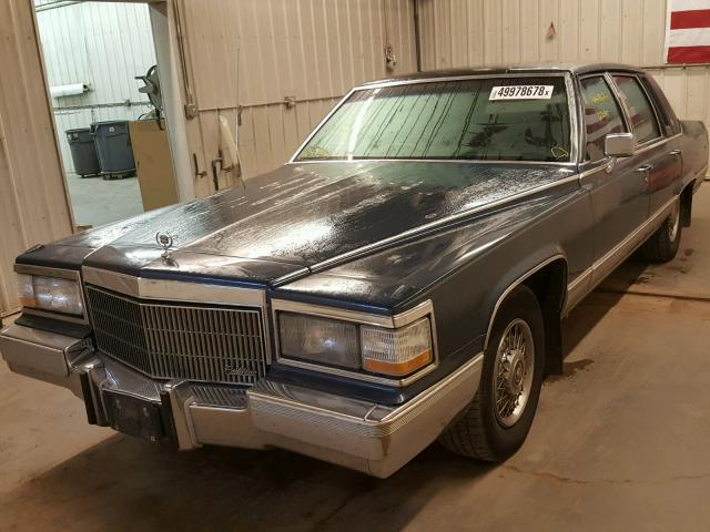 1G6DW5477LR733542 - 1990 CADILLAC BROUGHAM BLUE photo 2