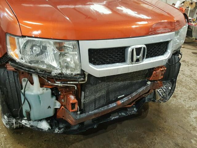 5J6YH2H74AL007066 - 2010 HONDA ELEMENT EX ORANGE photo 9