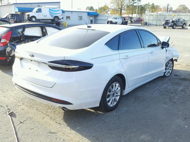 3FA6P0G73HR203863 - 2017 FORD FUSION S WHITE photo 4