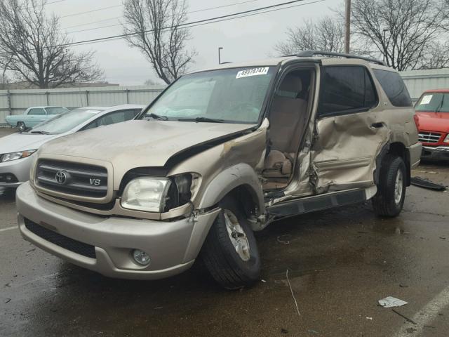 5TDZT34A64S233323 - 2004 TOYOTA SEQUOIA SR GOLD photo 2