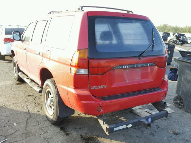 JA4LS21G7WP035014 - 1998 MITSUBISHI MONTERO SP RED photo 3