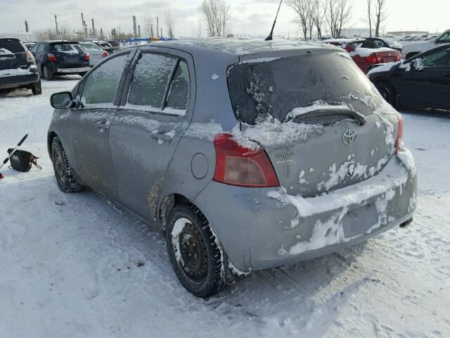 JTDKT923085218787 - 2008 TOYOTA YARIS SILVER photo 3