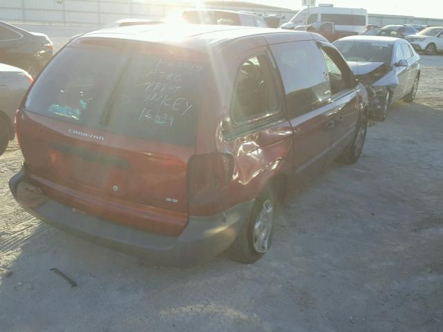 1B4GP25B71B109915 - 2001 DODGE CARAVAN SE RED photo 4