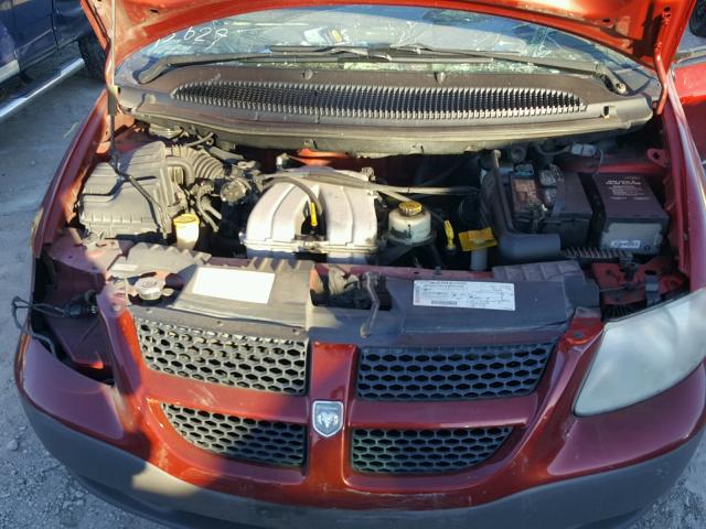 1B4GP25B71B109915 - 2001 DODGE CARAVAN SE RED photo 7