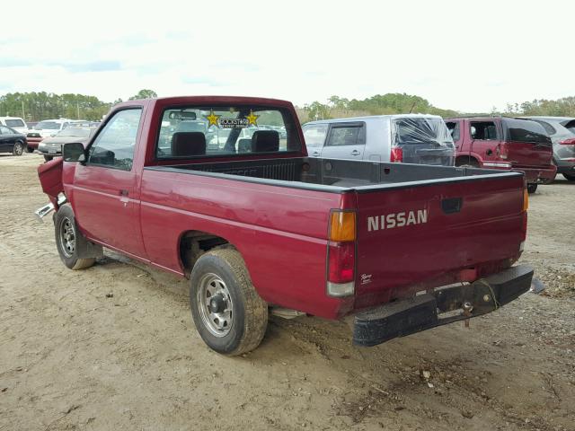 1N6SD11S9NC360793 - 1992 NISSAN TRUCK SHOR RED photo 3