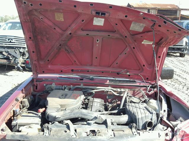 1N6SD11S9NC360793 - 1992 NISSAN TRUCK SHOR RED photo 7