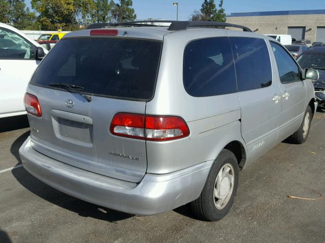 4T3ZF13CX2U473291 - 2002 TOYOTA SIENNA LE SILVER photo 4