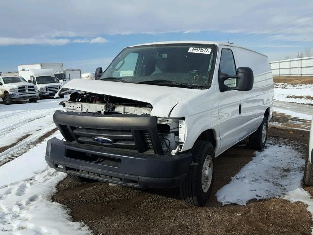 1FTNE2EL1EDB12408 - 2014 FORD ECONOLINE WHITE photo 2