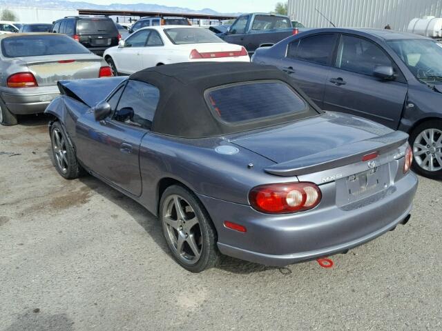 JM1NB354540405807 - 2004 MAZDA MX-5 MIATA CHARCOAL photo 3