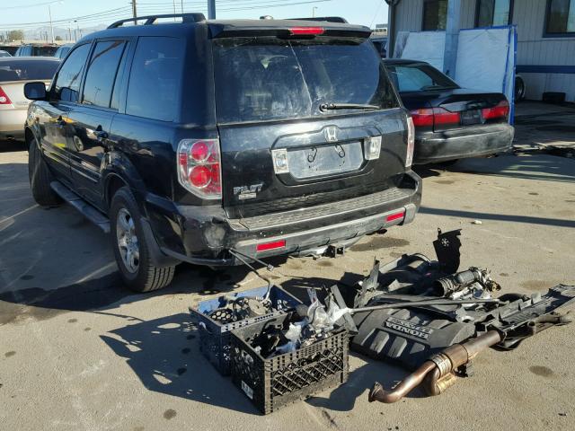 5FNYF28646B030683 - 2006 HONDA PILOT EX BLACK photo 3