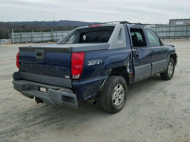 3GNEK13T82G260339 - 2002 CHEVROLET AVALANCHE BLUE photo 4