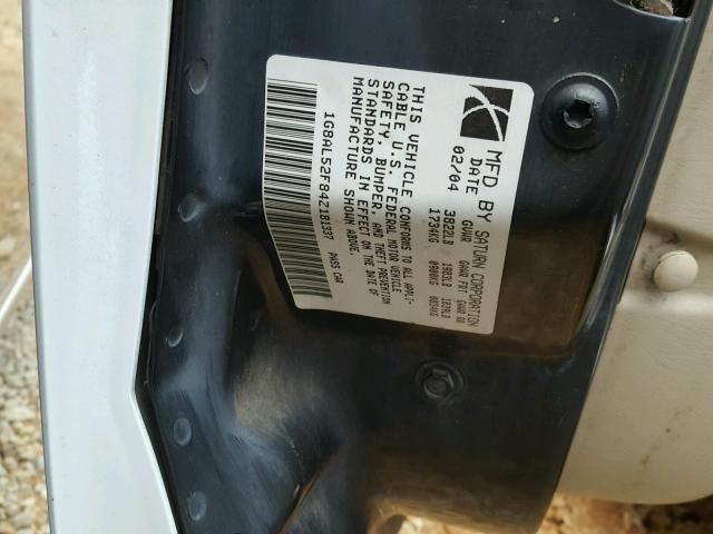 1G8AL52F73Z101539 - 2003 SATURN ION LEVEL WHITE photo 10