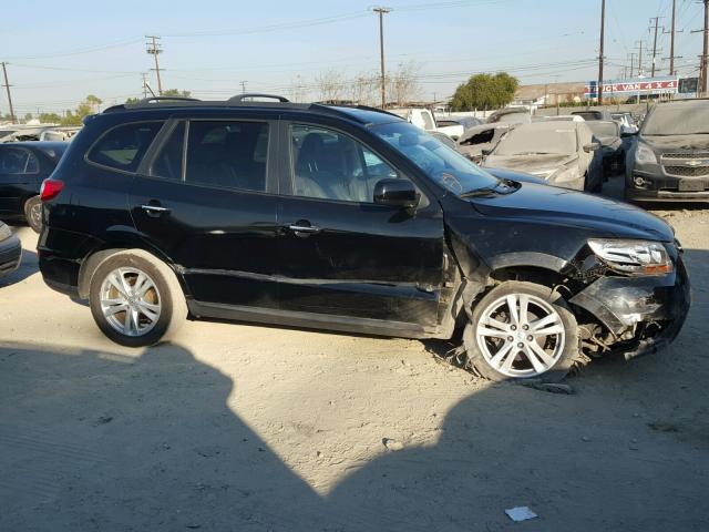 5NMSK4AG7AH341628 - 2010 HYUNDAI SANTA FE L BLACK photo 9