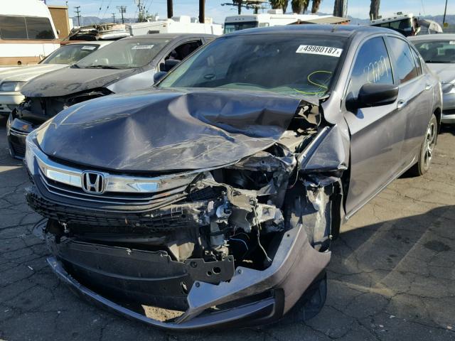 1HGCR2F38GA099852 - 2016 HONDA ACCORD LX GRAY photo 2