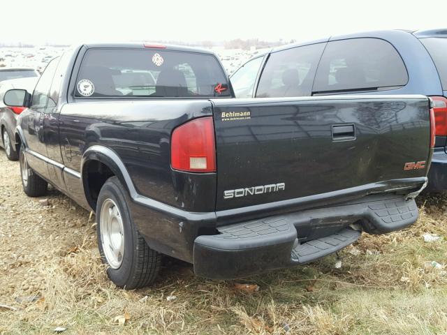 1GTCS19W828258615 - 2002 GMC SONOMA BLACK photo 3