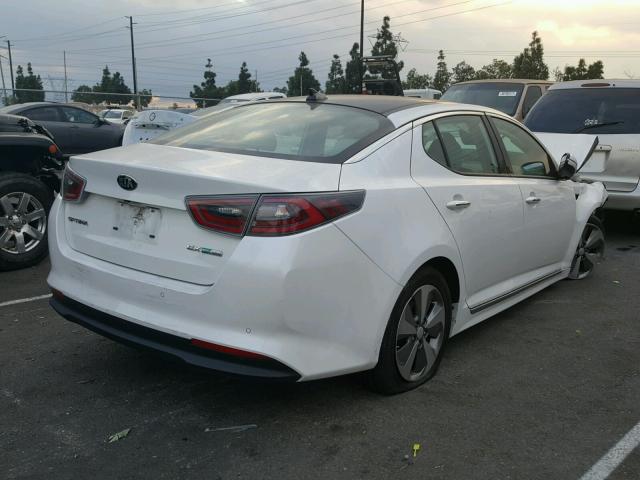 KNAGN4AD6E5074698 - 2014 KIA OPTIMA HYB WHITE photo 4