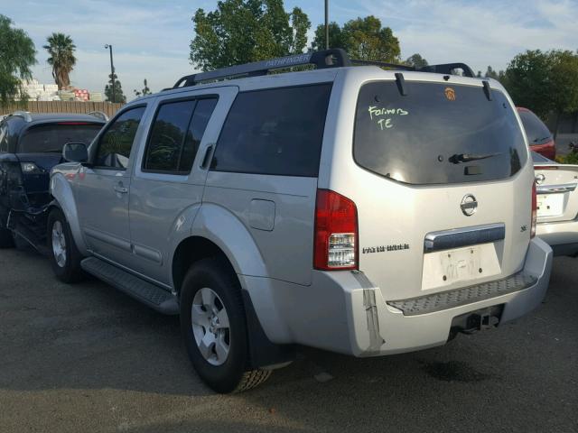 5N1AR18U37C615072 - 2007 NISSAN PATHFINDER SILVER photo 3