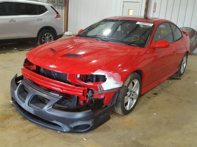 6G2VX12U05L430101 - 2005 PONTIAC GTO RED photo 2