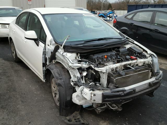 19XFB2F56DE049087 - 2013 HONDA CIVIC LX WHITE photo 1