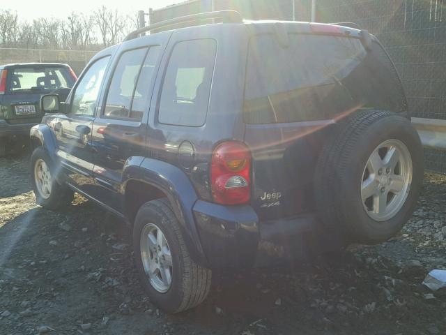 1J4GL58K63W633574 - 2003 JEEP LIBERTY LI BLUE photo 3